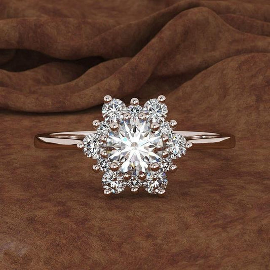 Snowflake Crystal Ring