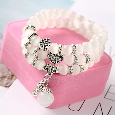 Powder crystal multilayer crystal bracelet