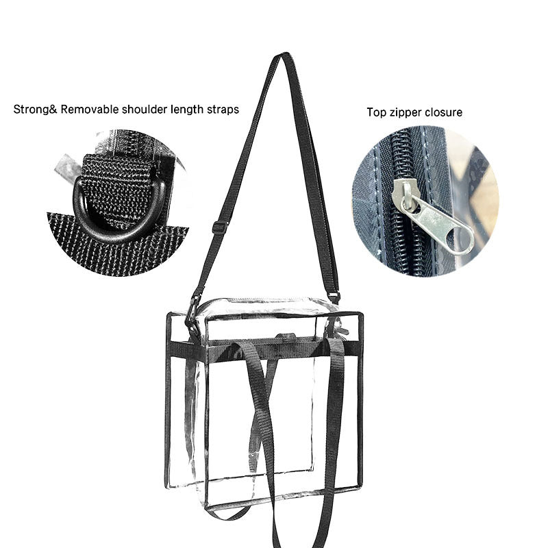 Transparent women's shoulder bag