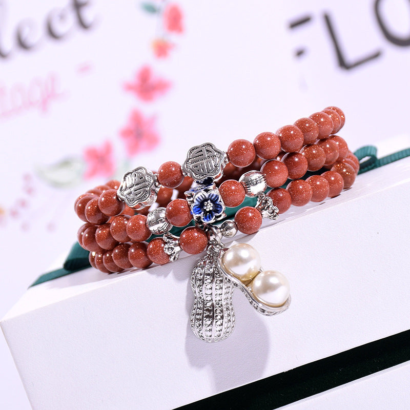 Powder crystal multilayer crystal bracelet