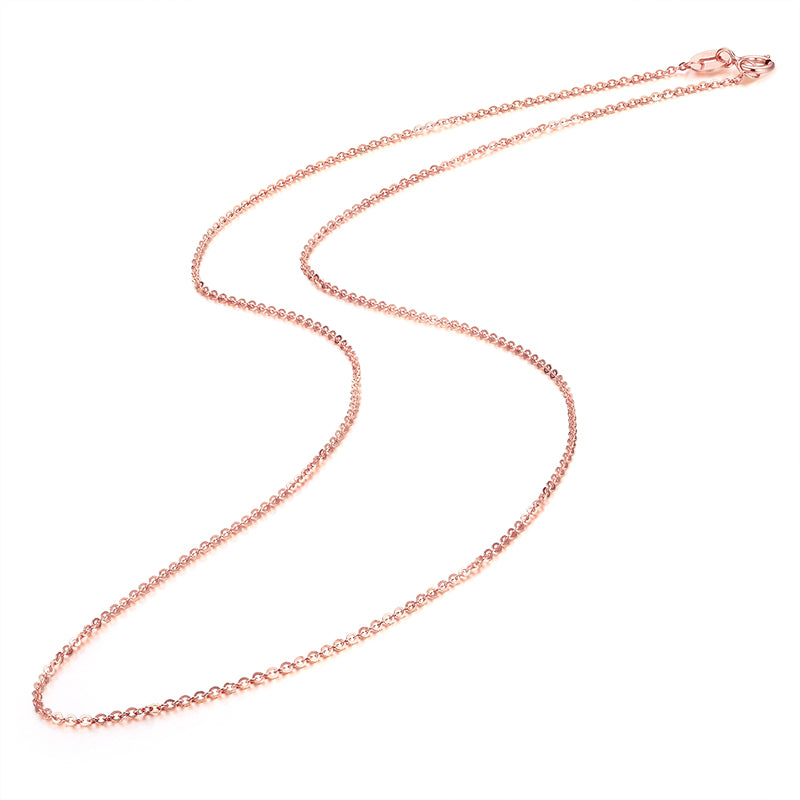 18K Gold O-shaped Clavicle Gold Necklace