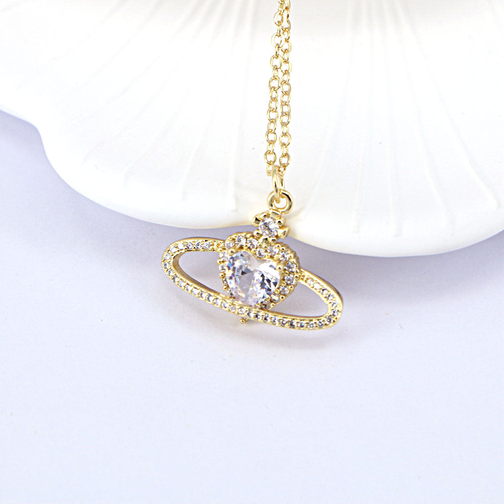 Ladies Fashion Personality Zircon Love Necklace Women