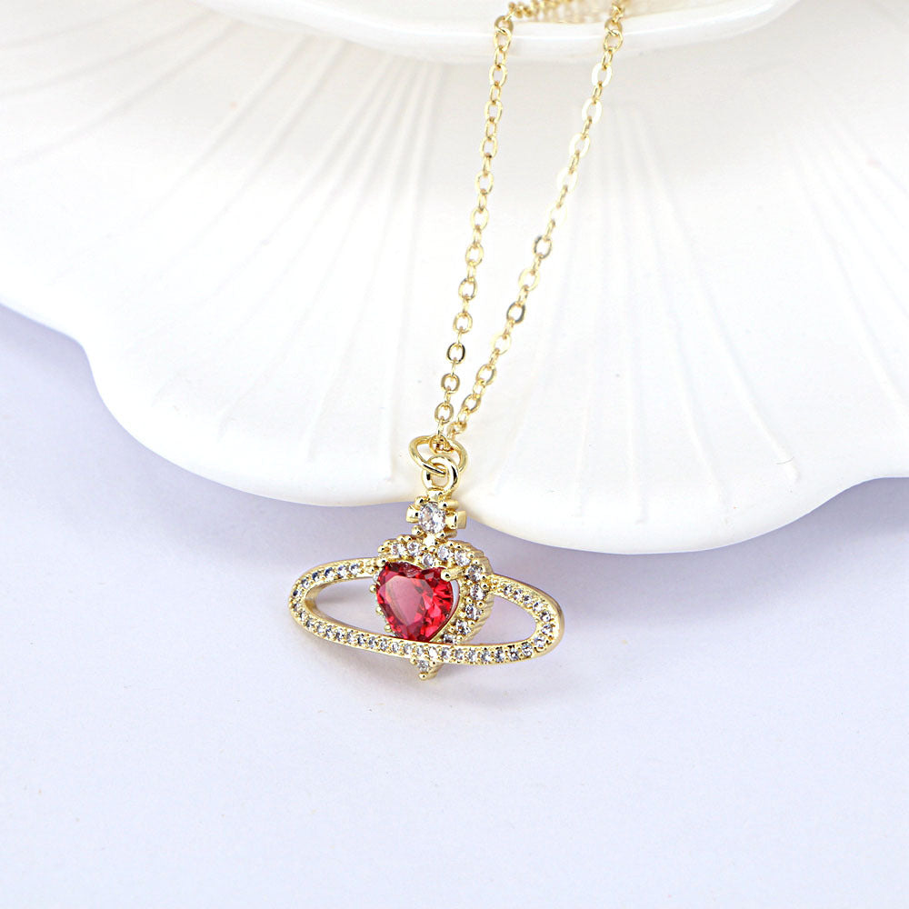 Ladies Fashion Personality Zircon Love Necklace Women