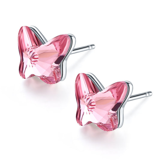 Butterfly Crystal Stud Earrings