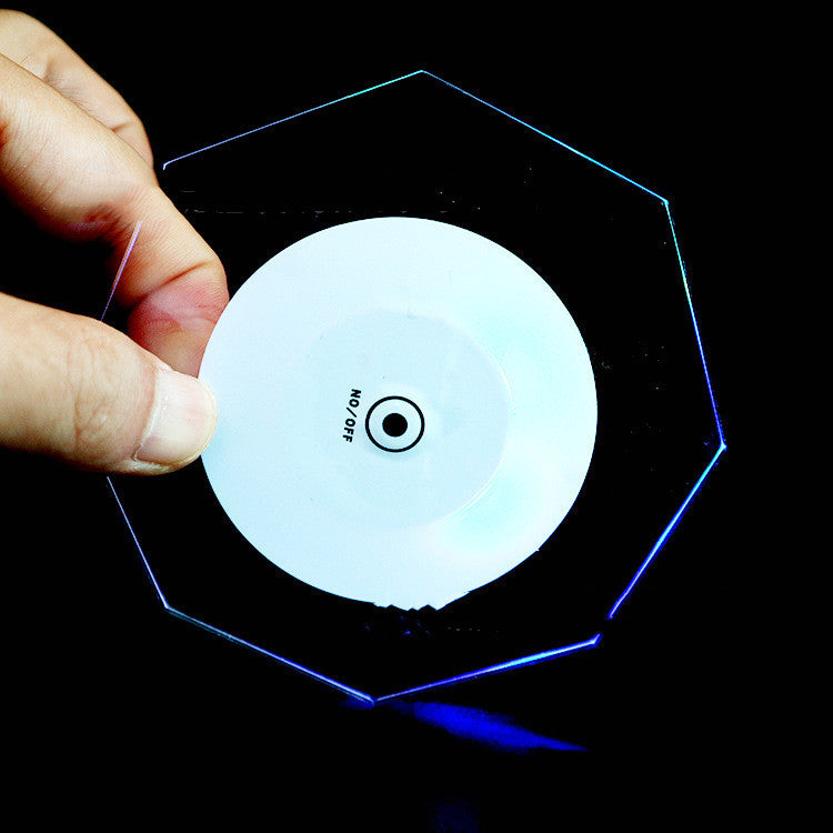 LED Glow Coaster Acrylic Crystal Emitting Luminous