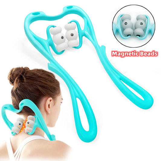 Neck Massager For Pain Relief Deep Tissue 360 Degree Neck Roller With 96 Pressure Point