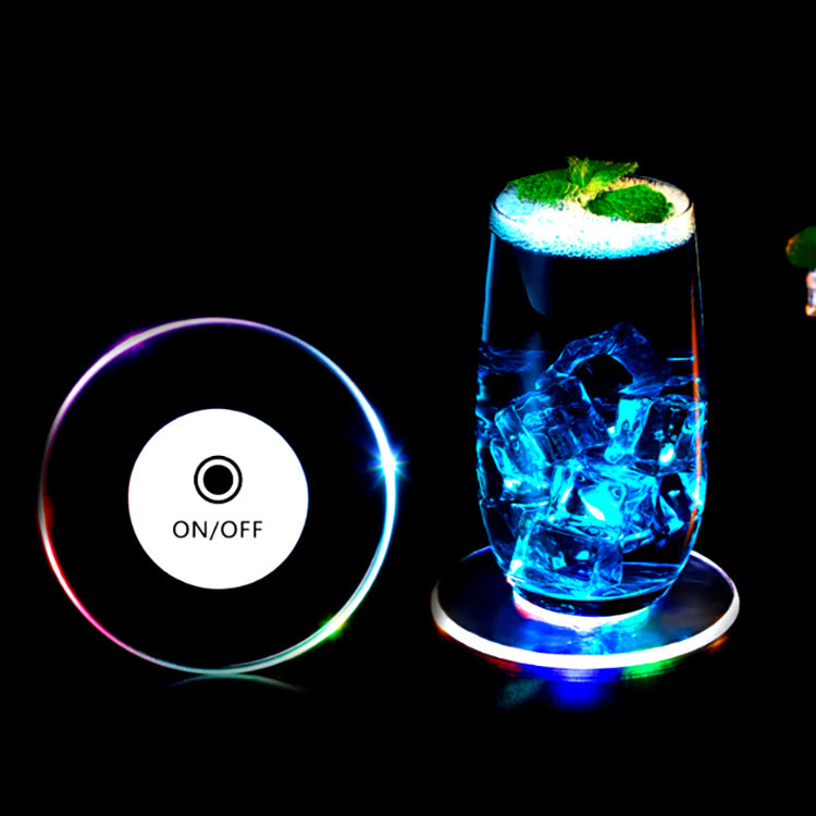 LED Glow Coaster Acrylic Crystal Emitting Luminous