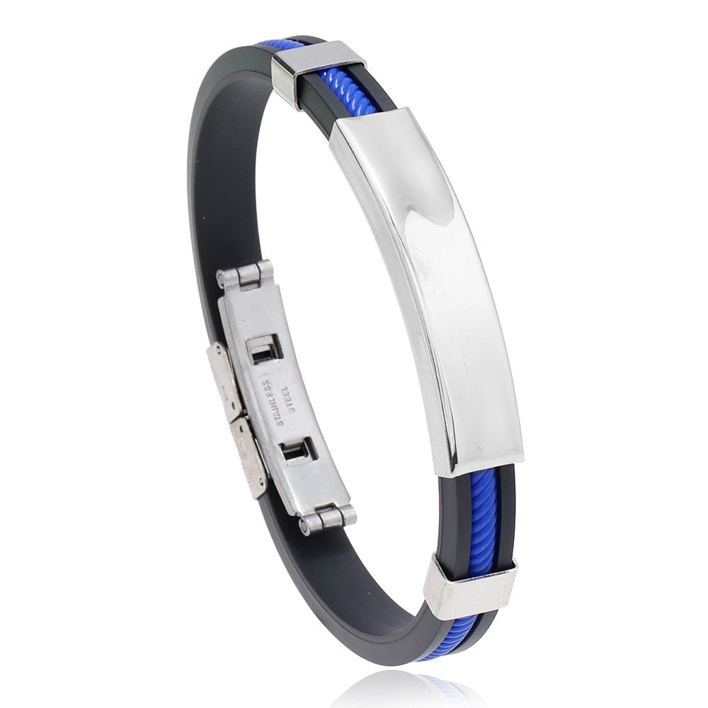 Titanium Steel Silicone Bracelet Stainless Steel