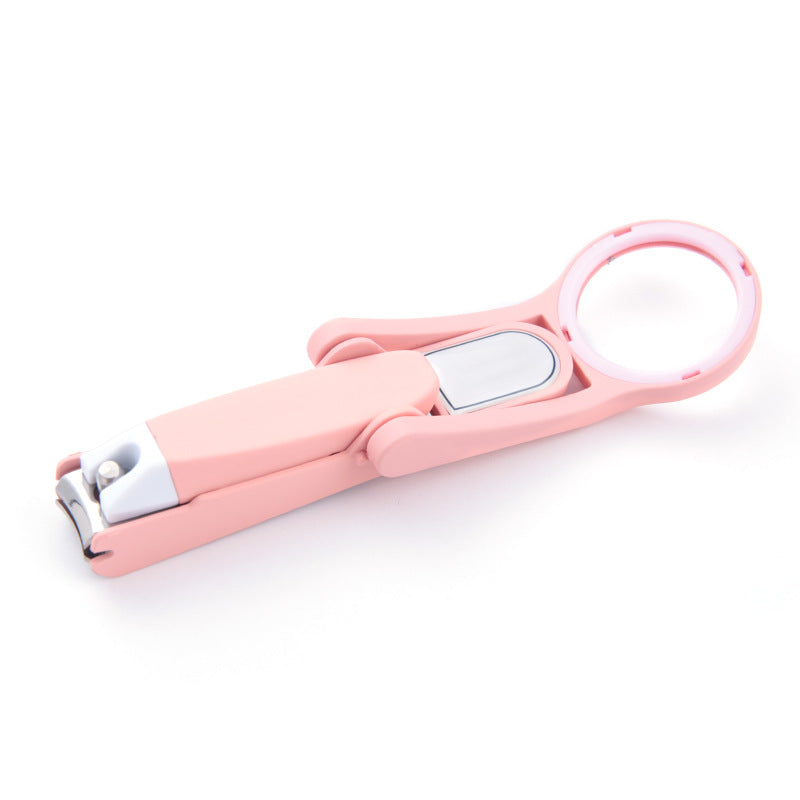 Multifunctional Creative With Magnifying Glass Practical Nail Clippers