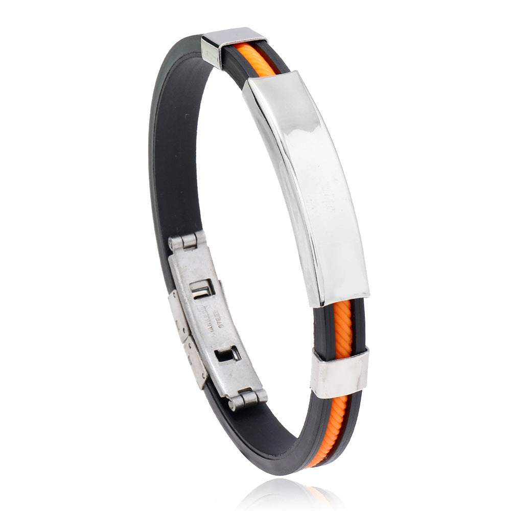 Titanium Steel Silicone Bracelet Stainless Steel