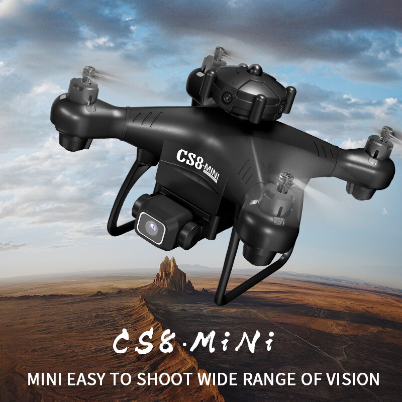 CS8 Mini Drone 4K 6K Double Camera HD Profesional Obstacle Avoidance 360 RC Wide Angle Adjustable ESC RC Quadcopter Toy